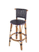 Tabouret avec dossier noir P