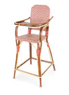 Chaise haute bébé avec tablette